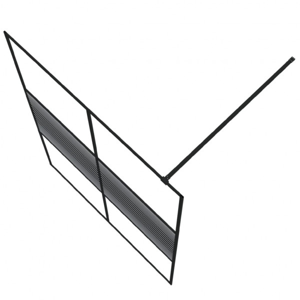 Divisória de chuveiro 140x195 cm vidro transparente ESG preto M 5