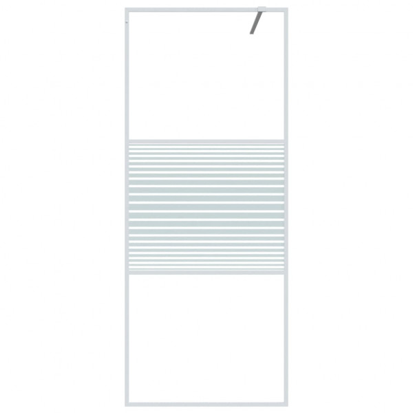 Mampara de ducha vidrio ESG transparente blanco 80x195 cm M 3