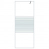 Mampara de ducha vidrio ESG transparente blanco 80x195 cm 3