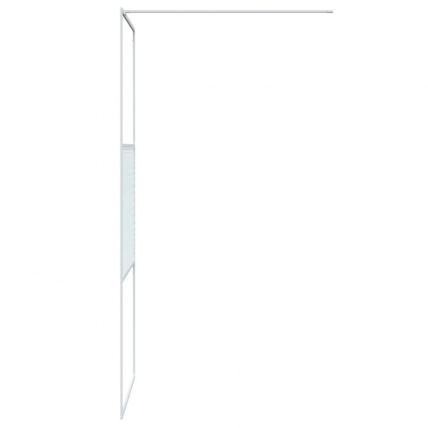 Divisória de chuveiro vidro transparente ESG 80x195 cm branco M 4