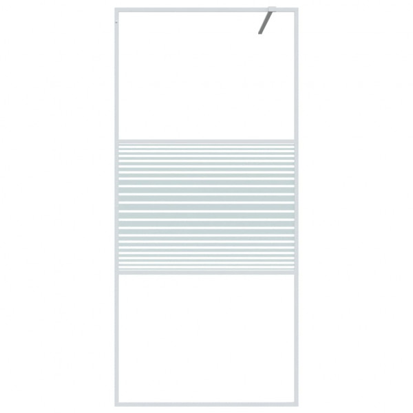Mampara de ducha vidrio ESG transparente blanco 90x195 cm M 3