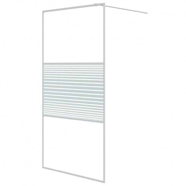 Divisória de chuveiro branco 100x195 cm vidro ESG transparente M 2