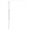 Divisória de chuveiro branco 100x195 cm vidro ESG transparente 4