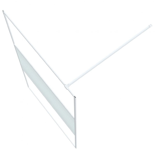 Divisória de chuveiro branco 115x195 cm vidro ESG transparente M 5