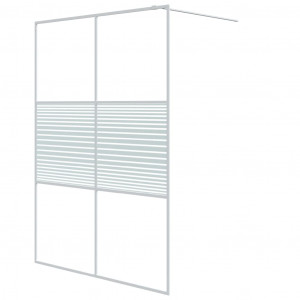 Divisória de chuveiro 140x195 cm vidro transparente ESG branco H