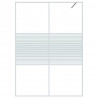 Mampara de ducha vidrio ESG transparente blanco 140x195 cm 3