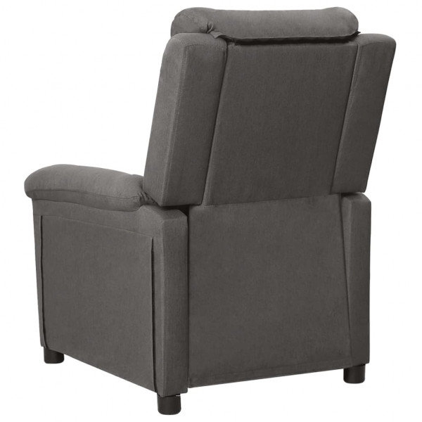 Sillón reclinable eléctrico de tela gris oscuro M 5