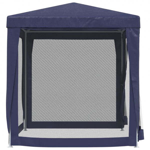 Carpa para fiestas con 4 paredes de malla HDPE azul 2x2 m M 4