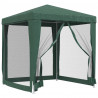 Carpa para fiestas con 4 paredes de malla HDPE verde 2x2 m 2