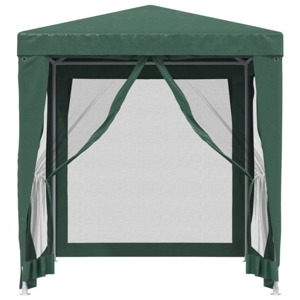 Tenda p/ festas c/ 4 paredes laterais em malha 2x2 m PEAD verde M 3