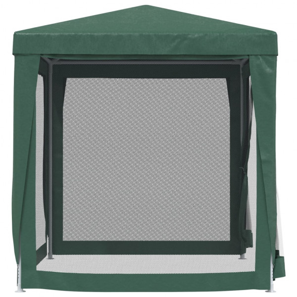 Carpa para fiestas con 4 paredes de malla HDPE verde 2x2 m M 4