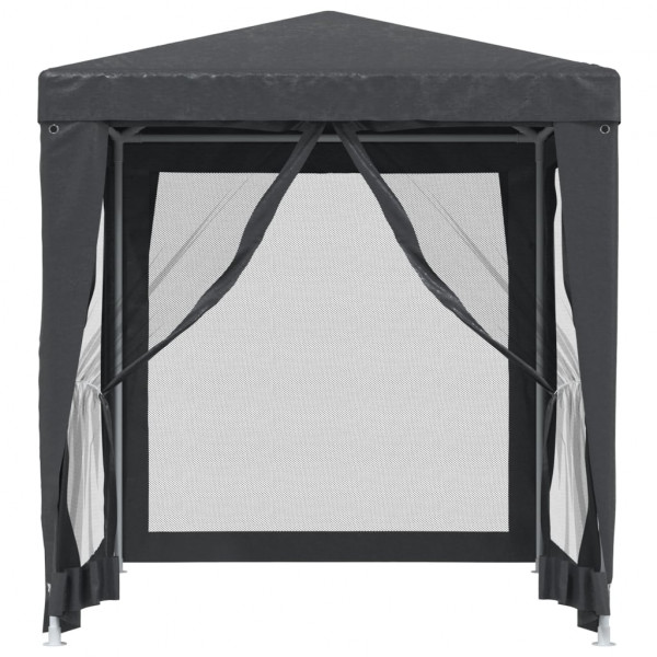 Carpa para fiestas 4 paredes de malla HDPE gris antracita 2x2 m M 3