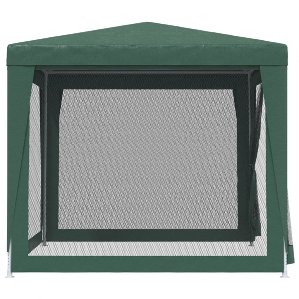 Tenda festas c/ 4 paredes laterais em rede 2.5x2.5 m PEAD verde M 4