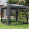 Carpa para fiestas 4 paredes malla HDPE gris antracita 2.5x2.5m 1