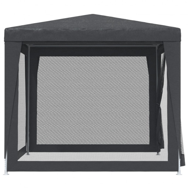 Carpa para fiestas 4 paredes malla HDPE gris antracita 2.5x2.5m M 4