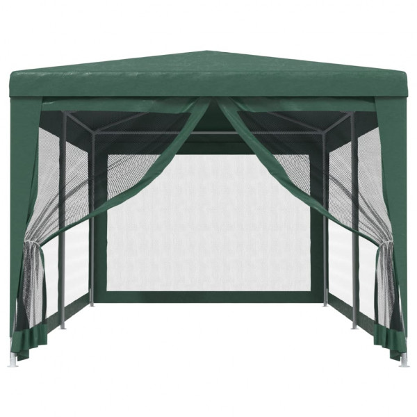 Tenda p/ festas c/ 6 paredes laterais em rede 3x6 m PEAD verde M 3