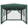 Tenda p/ festas c/ 6 paredes laterais em rede 3x6 m PEAD verde 3