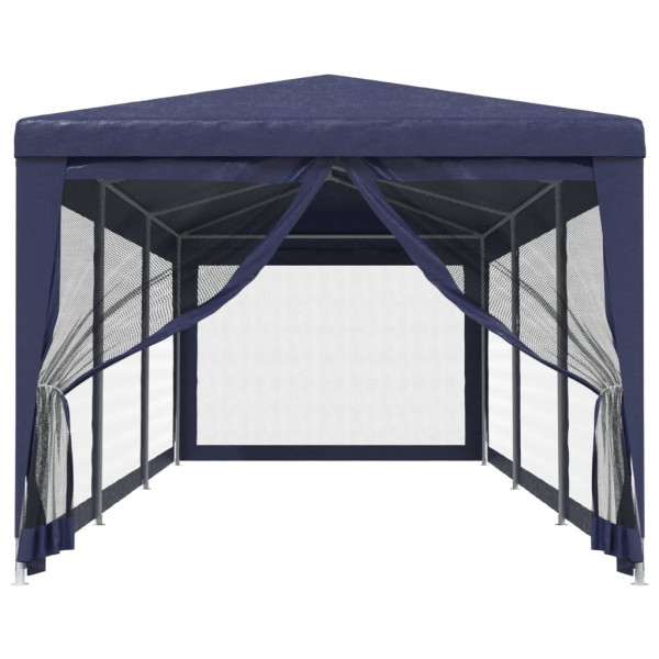 Tenda para festas c/ 8 paredes laterais em rede 3x9 m PEAD azul M 3