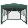 Tenda p/ festas c/ 8 paredes laterais em rede 3x9 m PEAD verde 3