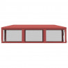 Tenda p/ festas c/ 8 paredes laterais rede 3x9 m PEAD vermelho 4