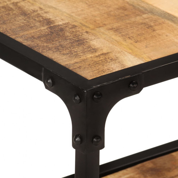 Mueble de TV madera maciza de mango 150x30x41 cm M 4