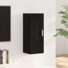 Armario de pared madera contrachapada negro 35x34x90 cm 1