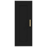 Armario de pared madera contrachapada negro 35x34x90 cm 5
