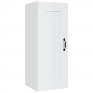 Armário suspenso 35x34x90cm madeira processada branco brilhante H