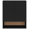 Armario de pared madera contrachapada negro 60x31x70 cm 5