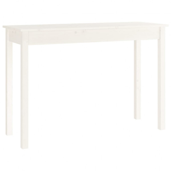 Mesa consola de madera maciza de pino blanco 110x40x75 cm M 2