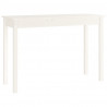Mesa consola de madera maciza de pino blanco 110x40x75 cm 2