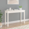 Mesa consola 110x40x75 cm madeira de pinho maciça branco 3