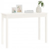 Mesa consola de madera maciza de pino blanco 110x40x75 cm 4