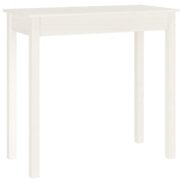 Mesa consola 80x40x75 cm madeira de pinho maciça branco M 2