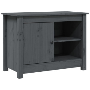 Mueble de TV de madera maciza de pino gris 70x36.5x52 cm H