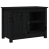 Mueble de TV de madera maciza de pino negro 70x36.5x52 cm 2