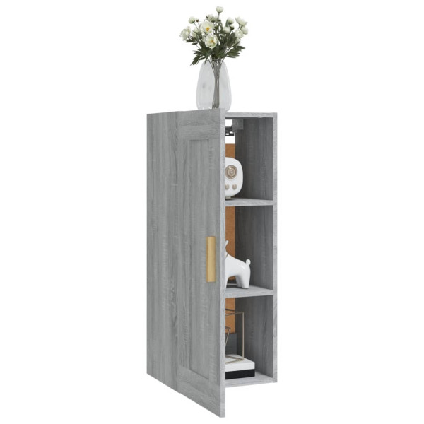 Armario de pared madera contrachapada gris Sonoma 35x34x90 cm M 4