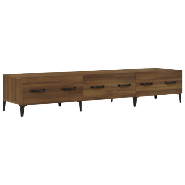 Mueble de TV madera contrachapada roble ahumado 150x34.5x30 cm M 2