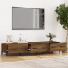 Mueble de TV madera contrachapada roble ahumado 150x34.5x30 cm 3