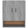 Armario de pared madera contrachapada gris Sonoma 60x31x70 cm 5
