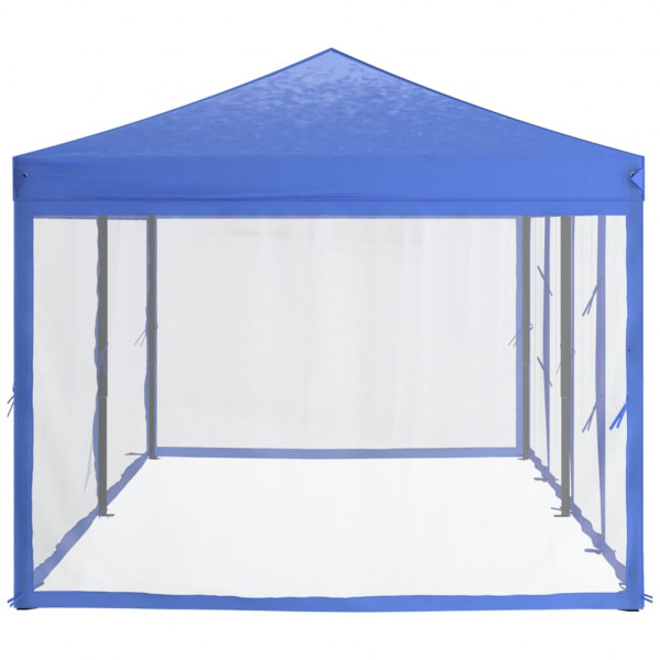 Tenda para festas dobrável com paredes laterais 3x6 m azul M 4