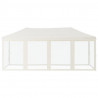 Carpa para fiestas plegable con paredes laterales crema 3x6 m 3