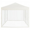 Carpa para fiestas plegable con paredes laterales crema 3x6 m 4