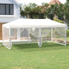 Carpa para fiestas plegable con paredes laterales blanca 3x6 m 1