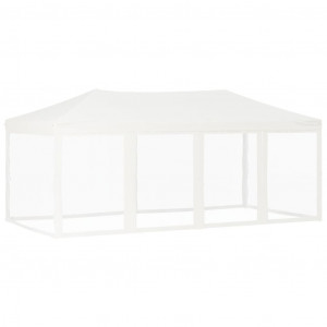 Tenda para festas dobrável com paredes laterais 3x6 m branco H