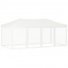Carpa para fiestas plegable con paredes laterales blanca 3x6 m 2