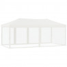 Carpa para fiestas plegable con paredes laterales blanca 3x6 m 5
