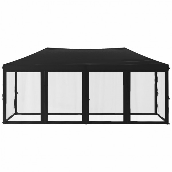 Tenda para festas dobrável com paredes laterais 3x6 m preto M 3