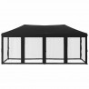 Carpa para fiestas plegable con paredes laterales negra 3x6 m 3