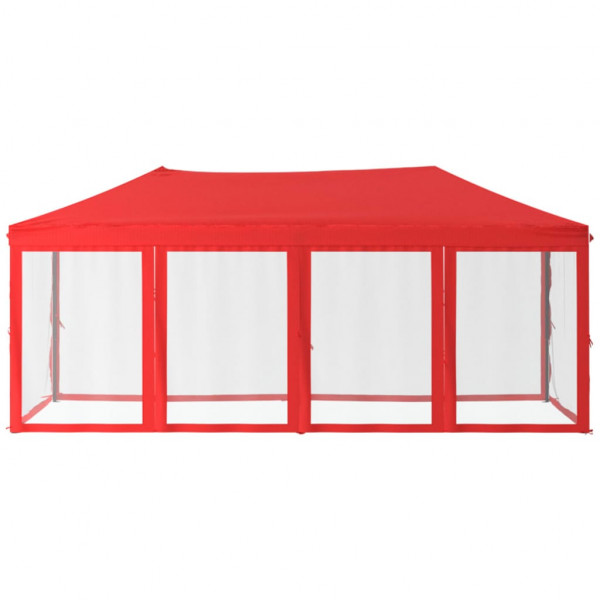 Carpa para fiestas plegable con paredes laterales rojo 3x6 m M 3